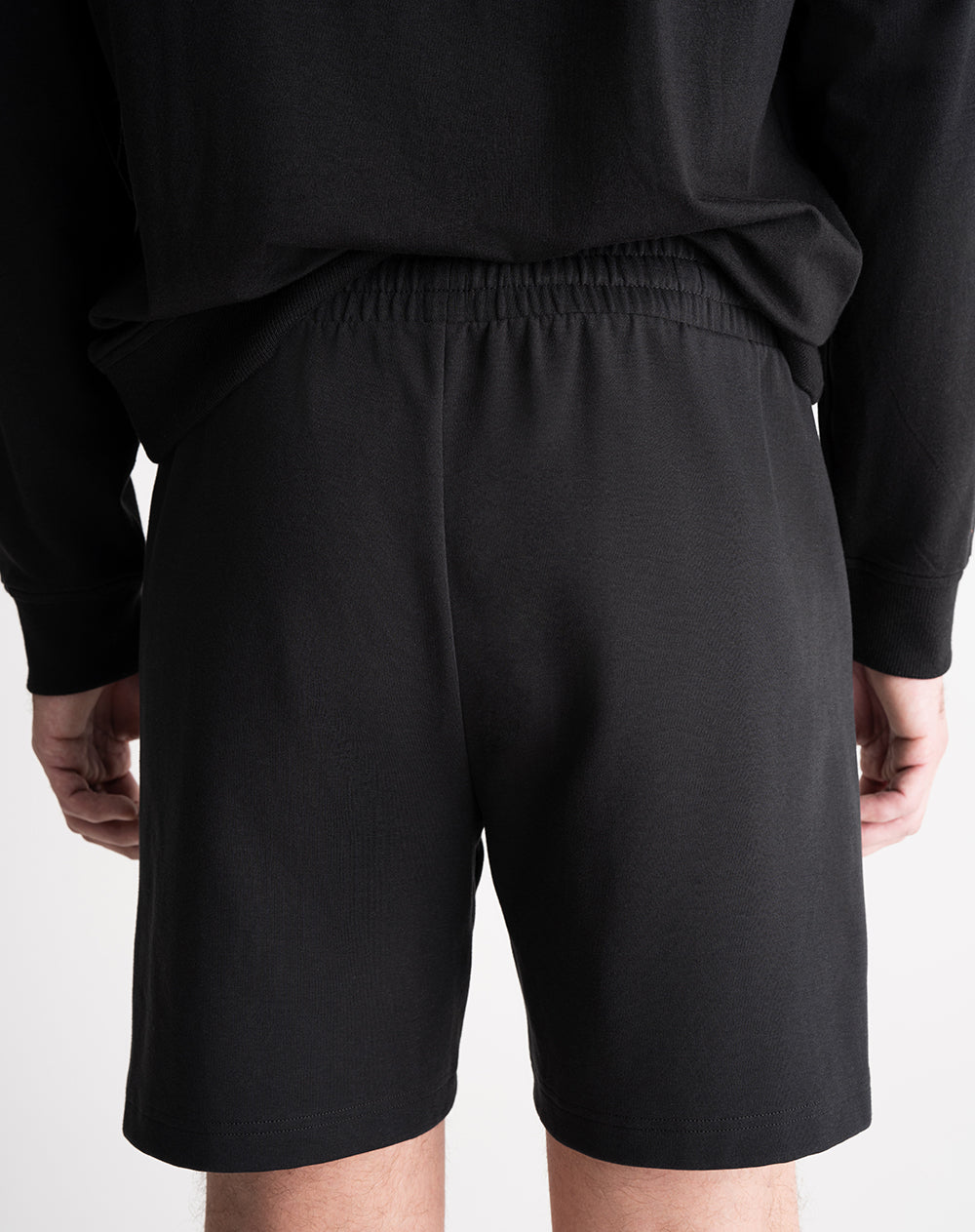 Bermuda algodón regular negra hombre