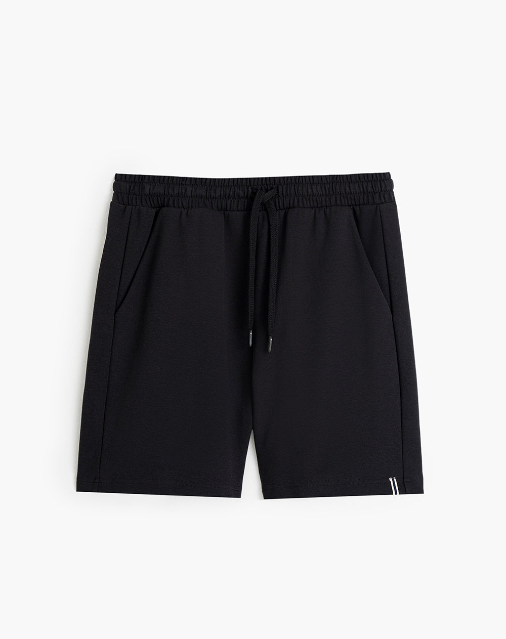 Bermuda algodón regular negra hombre