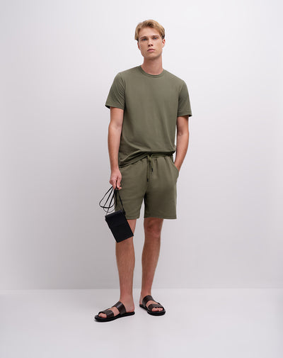 Bermuda confort regular verde hombre