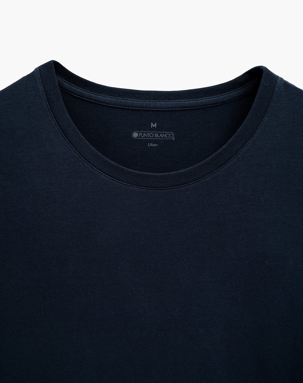 Camiseta de pijama algodón pima azul hombre