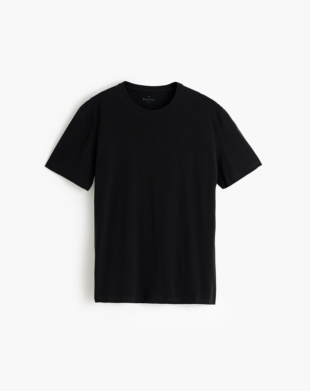 Camiseta de pijama hombre algodón pima negro