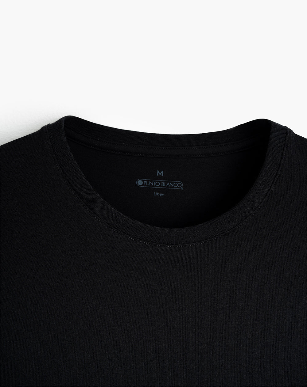 Camiseta de pijama hombre algodón pima negro