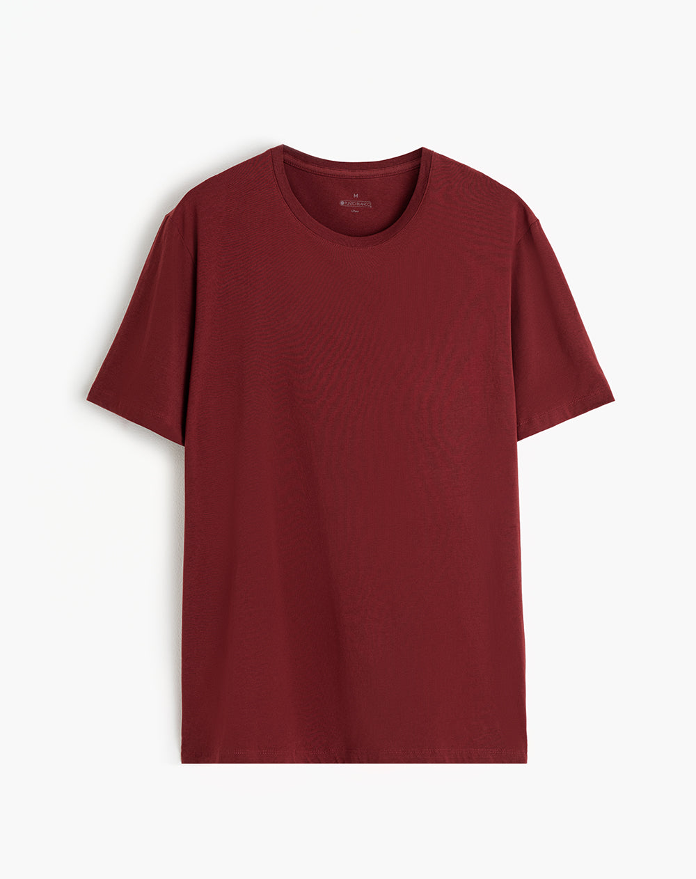 Camiseta de pijama hombre algodón pima vinotinto