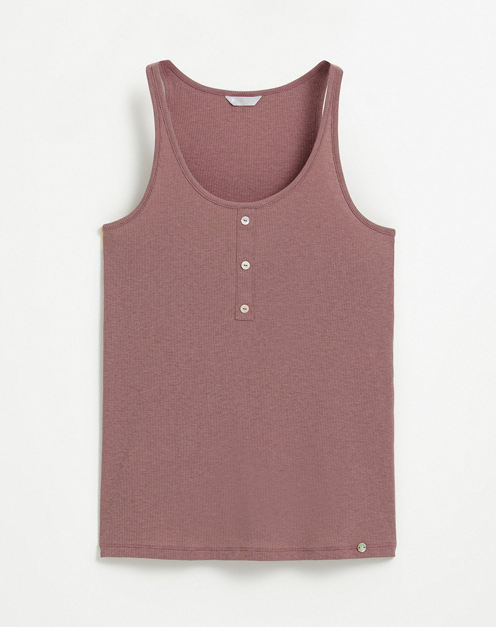 Camiseta sisa de pijama mujer algodón sostenible palo de rosa