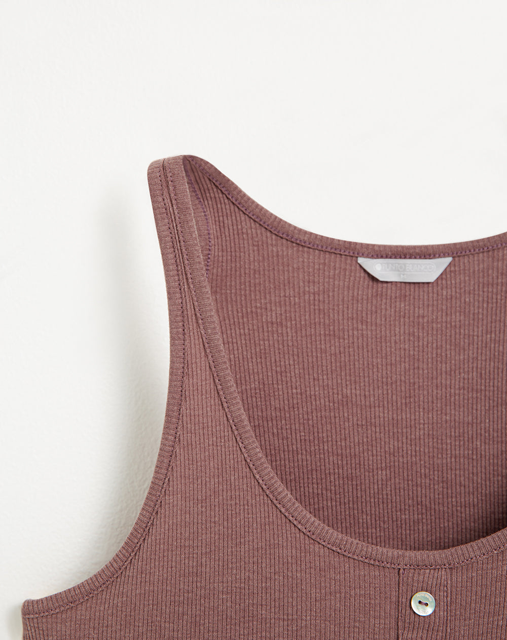 Camiseta sisa de pijama mujer algodón sostenible palo de rosa