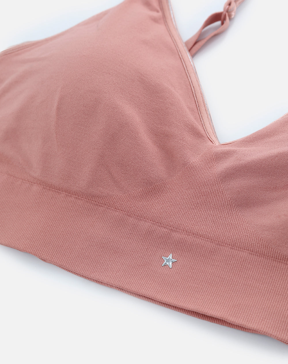 Top soporte medio seamless copas removibles rosado