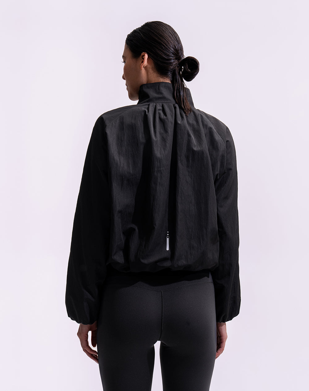 Chaqueta oversized fit sin capucha negra