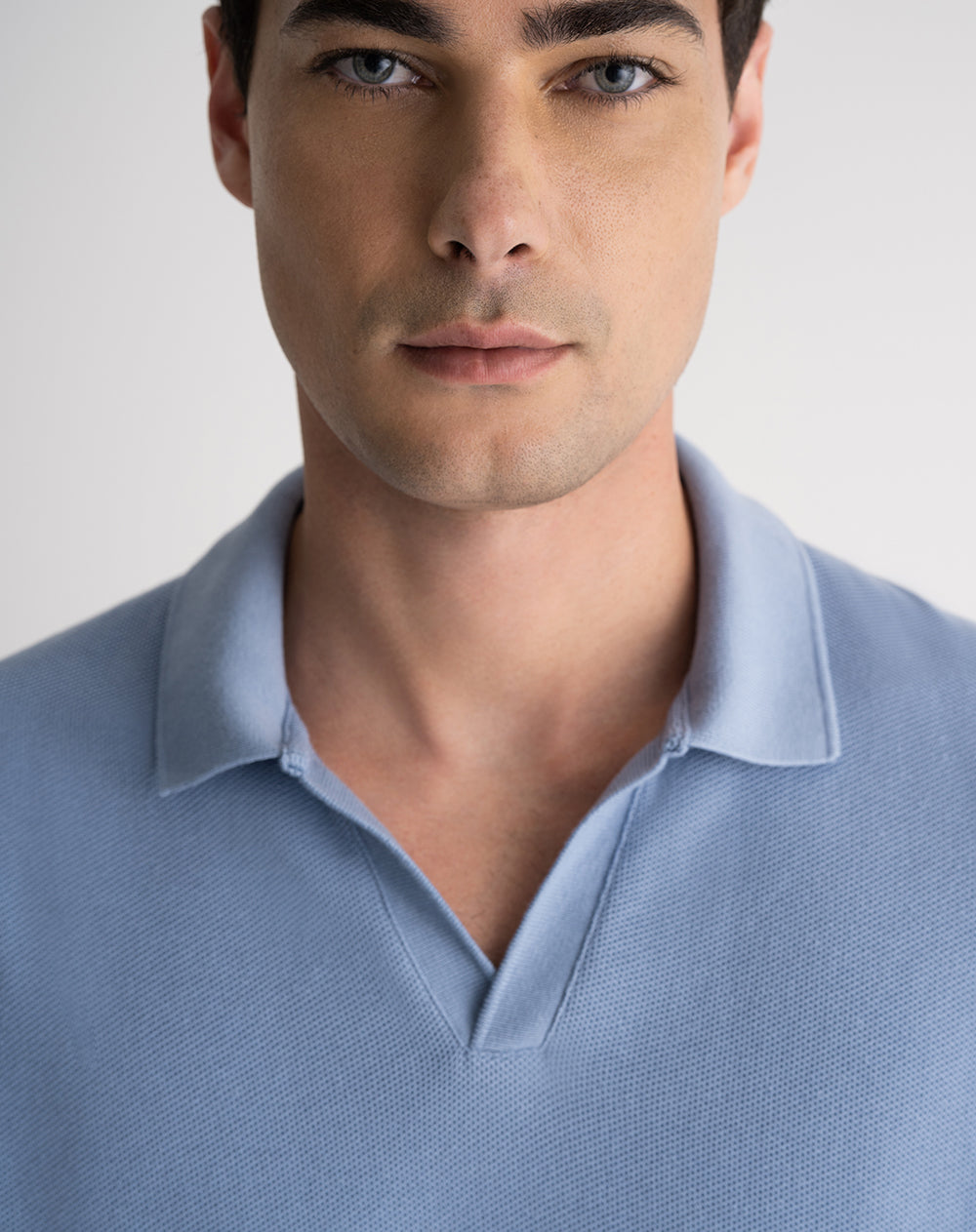 Polo regular algodón azul hombre