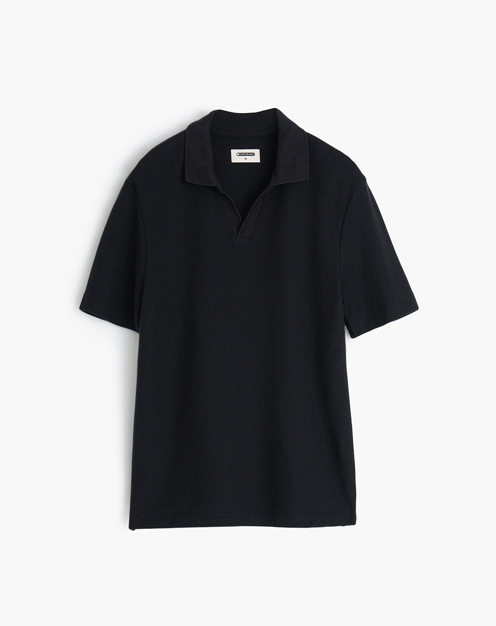 Polo regular fit algodón negra hombre