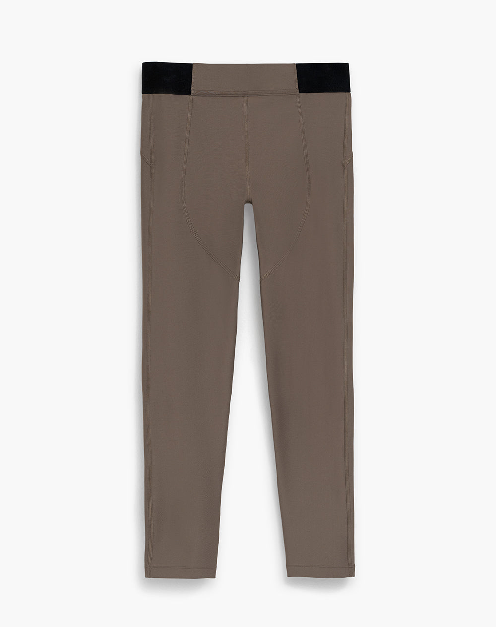 Legging deportivo tiro alto control humedad café mujer