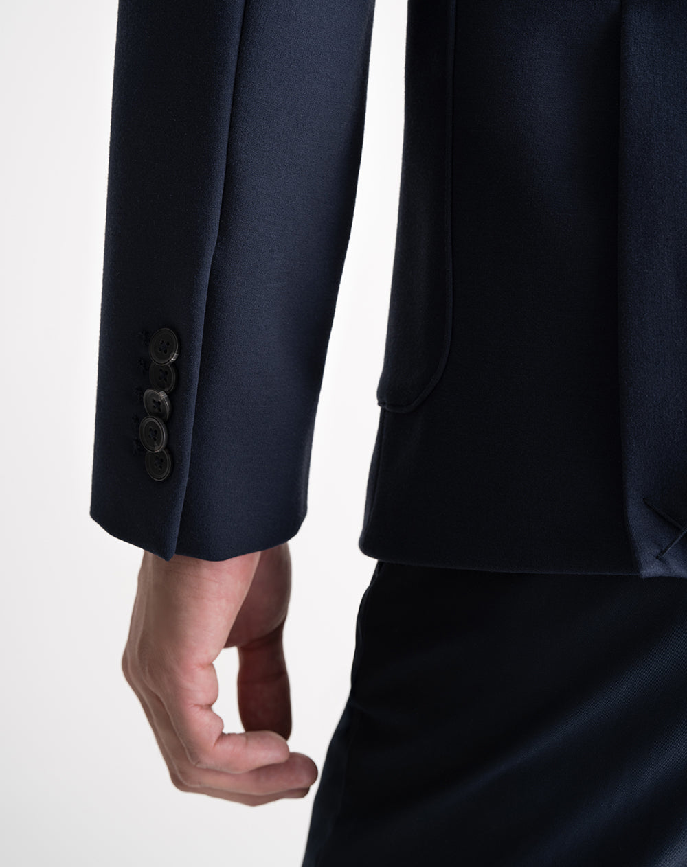 Blazer regular tejido de punto en algodón azul hombre