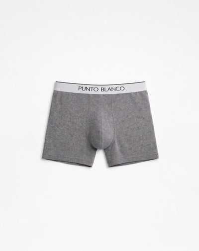 Bóxer medio panel amplio gris