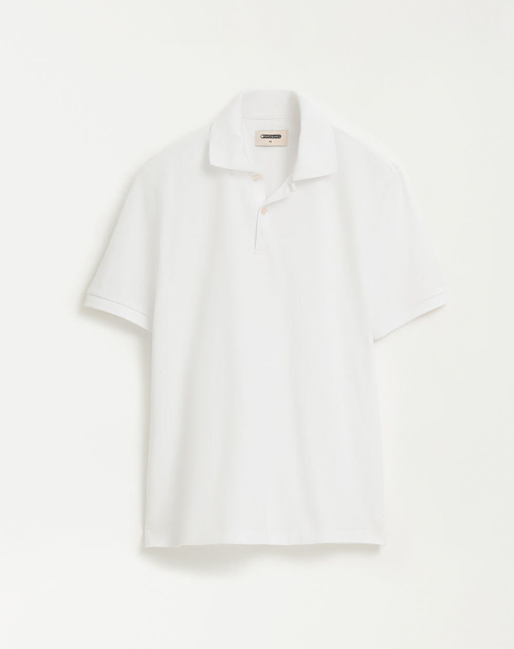 Polo regular fit tela con textura blanca