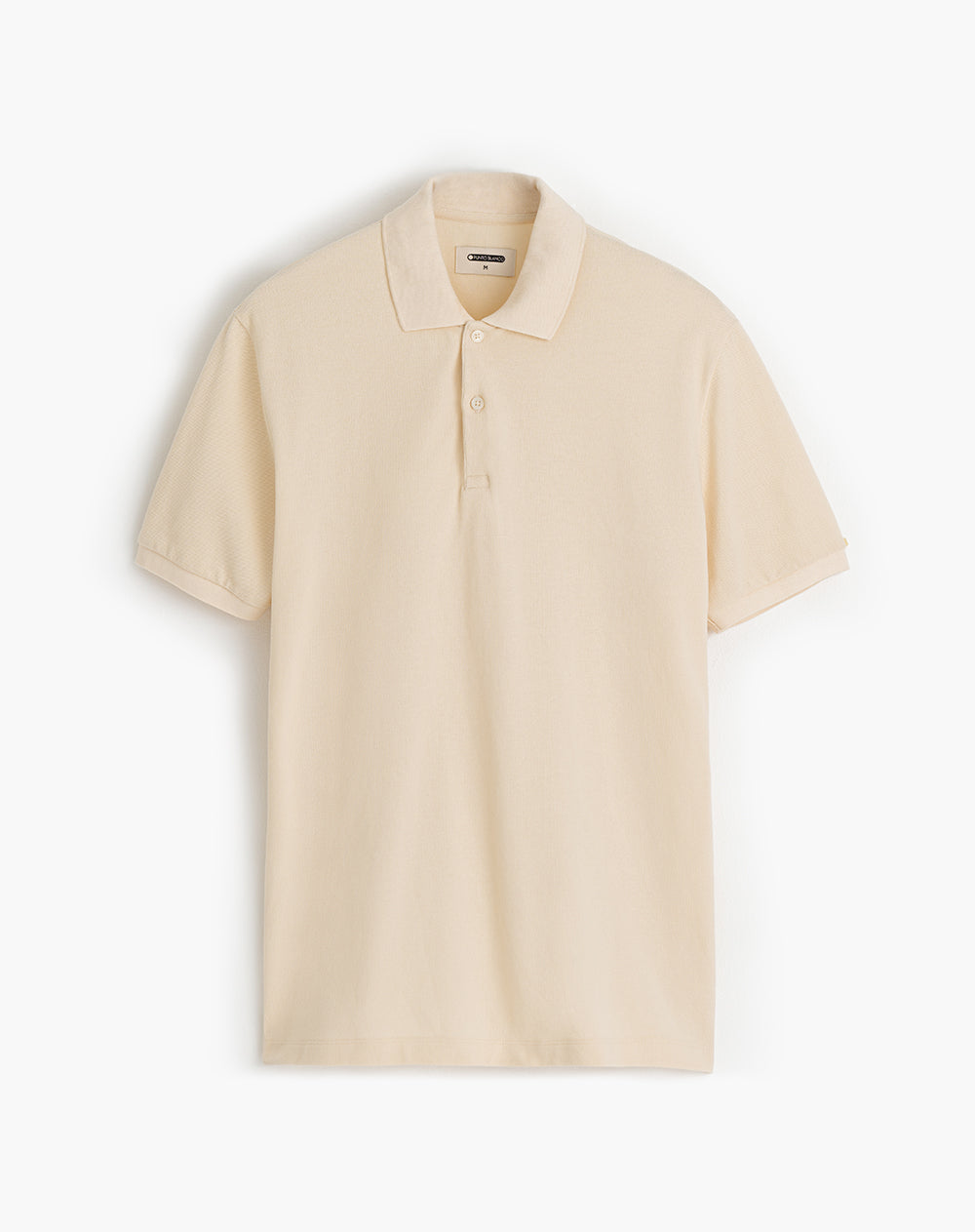 Polo regular algodón crema hombre