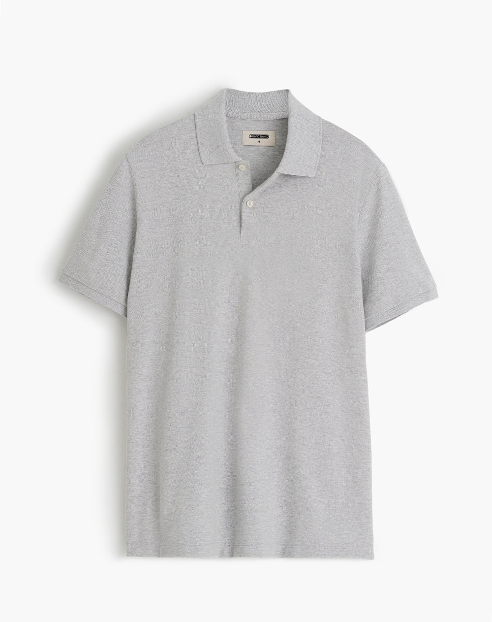 Polo regular algodón sostenible gris hombre