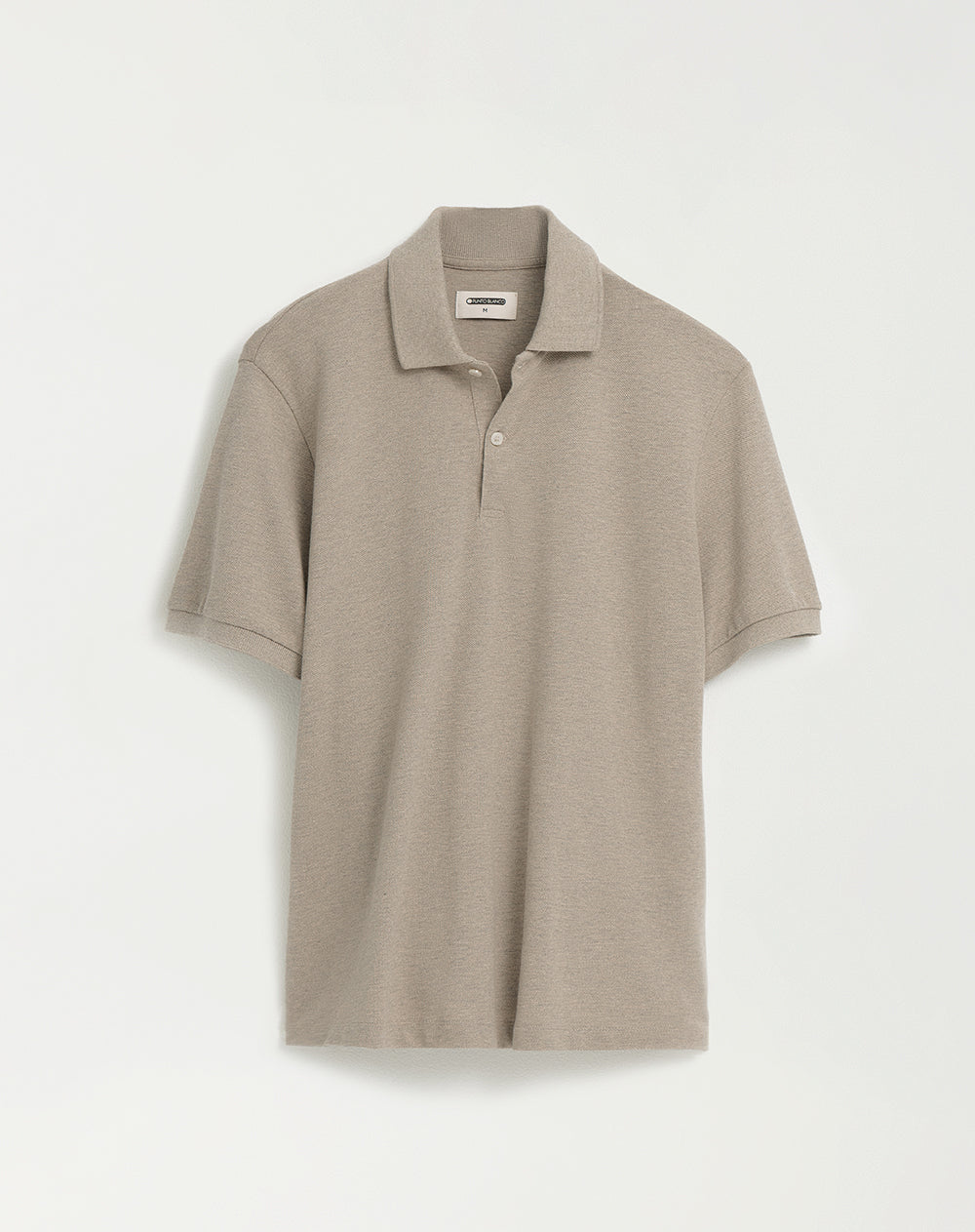 Polo regular fit tela con textura habana jaspeada