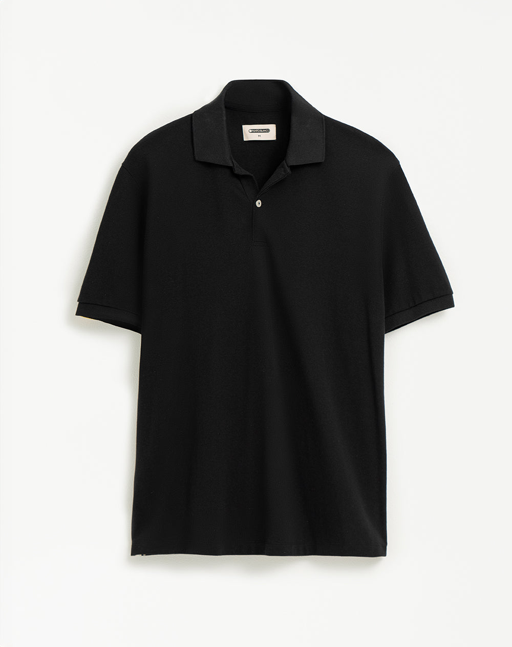 Polo regular algodón sostenible negra hombre