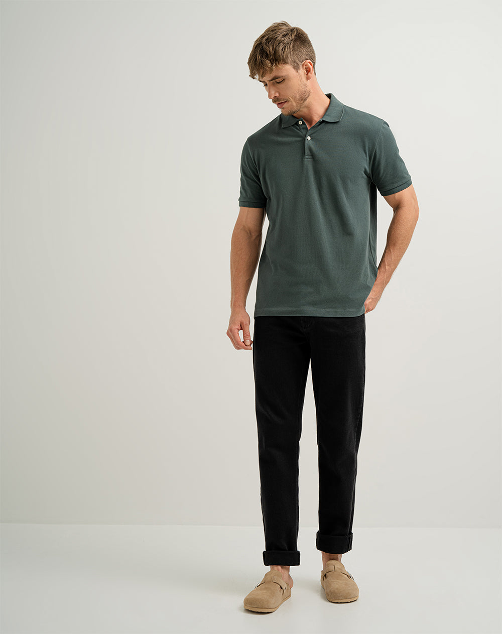Polo regular fit verde