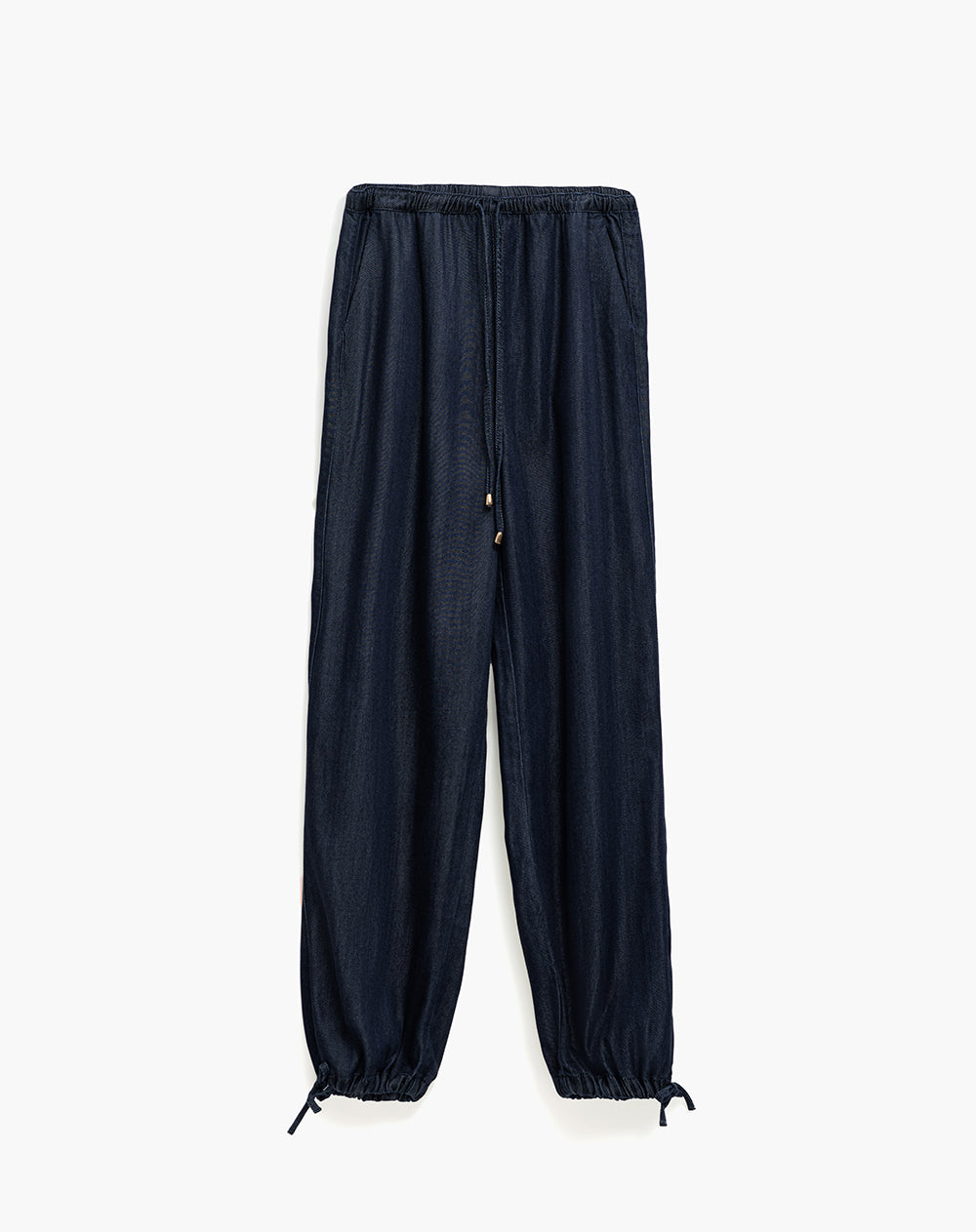 Pantalón oversized fit tiro medio azul indigo