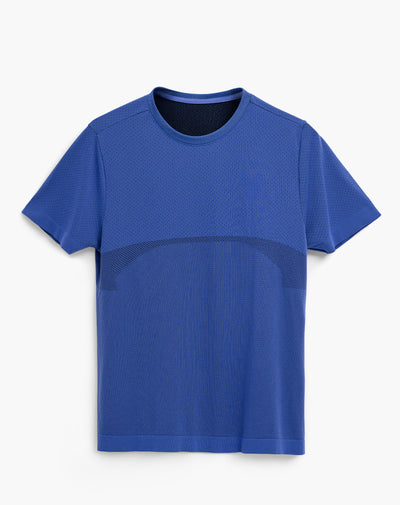 Camiseta deportiva antibacterial azul hombre
