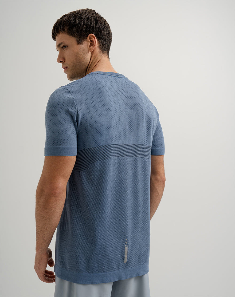 Camiseta deportiva  hombre antibacterial azul