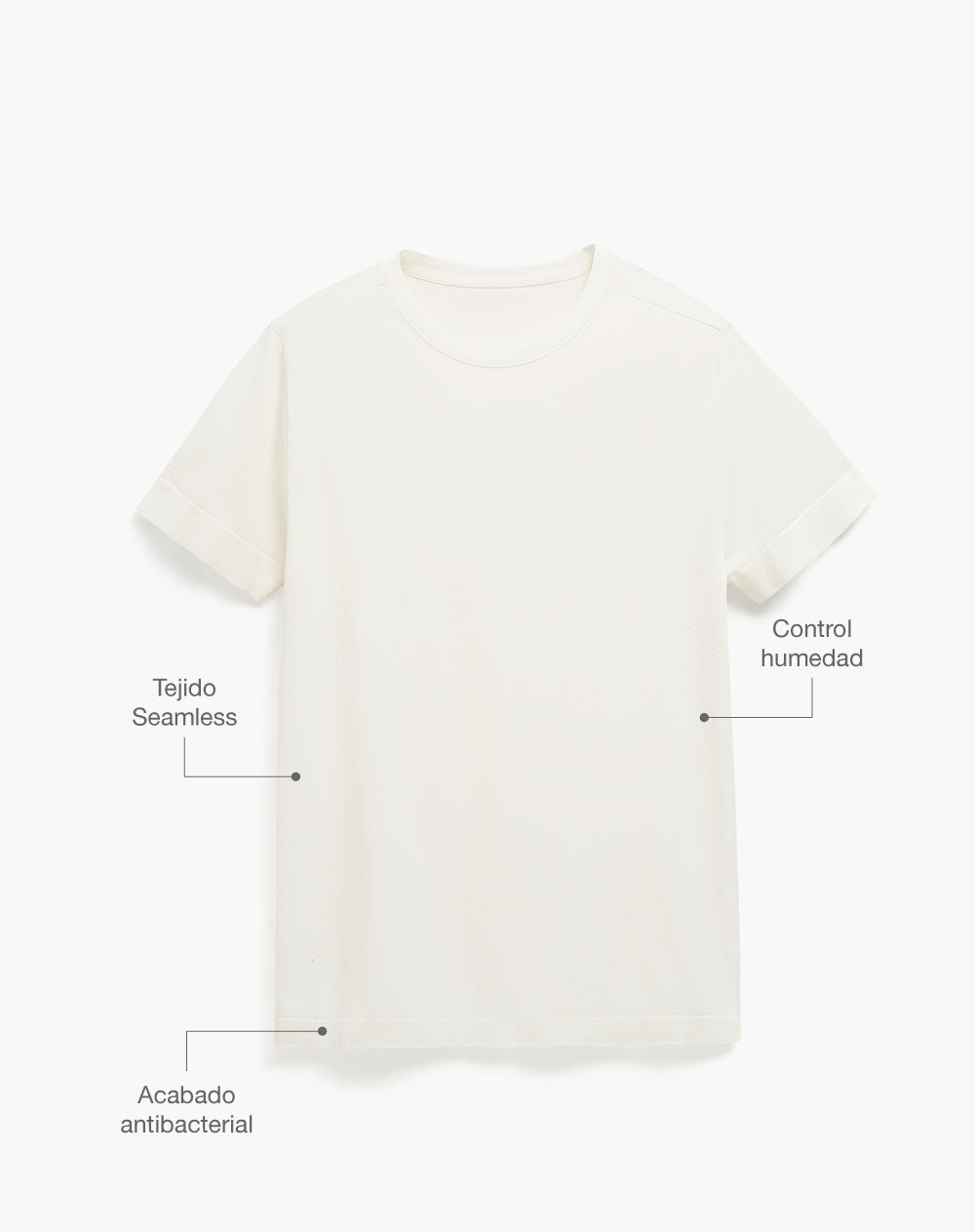 Camiseta slim fit manga corta blanca