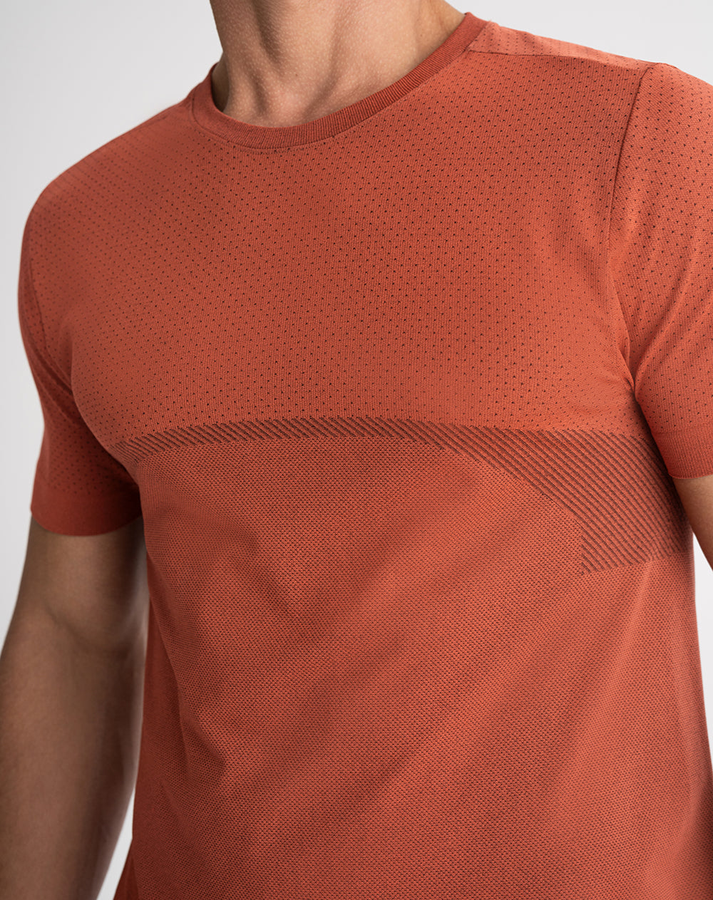 Camiseta deportiva hombre antibacterial naranja