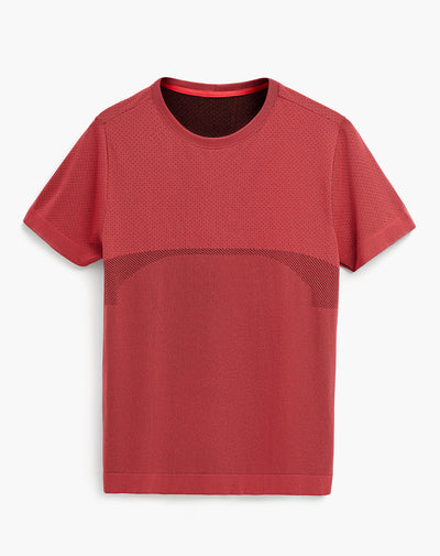 Camiseta deportiva antibacterial roja hombre