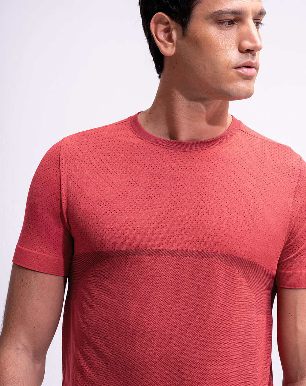Camiseta deportiva antibacterial roja hombre