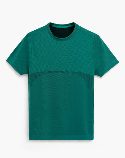 Camiseta deportiva antibacterial verde hombre