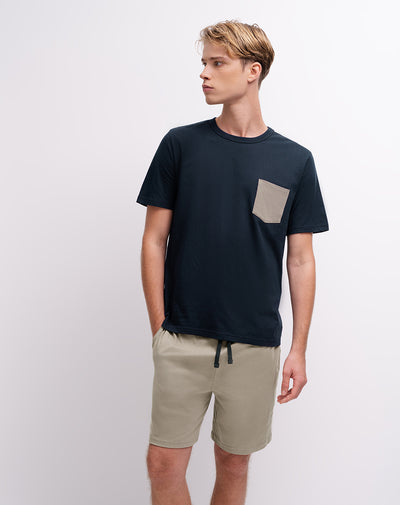 Camiseta + bermuda de pijama algodón hombre