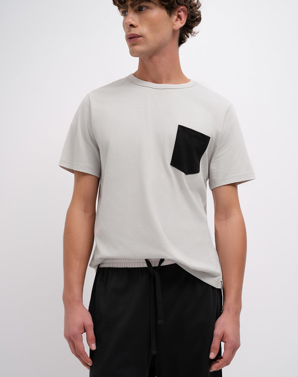 Camiseta + bermuda de pijama algodón surtida hombre