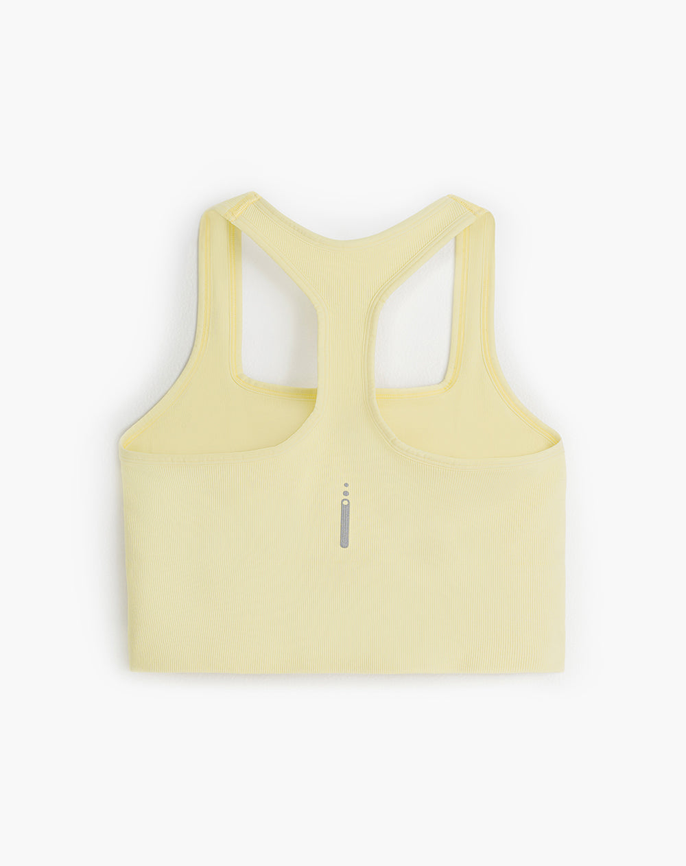 Crop top deportivo soporte alto seamless antibacterial amarillo