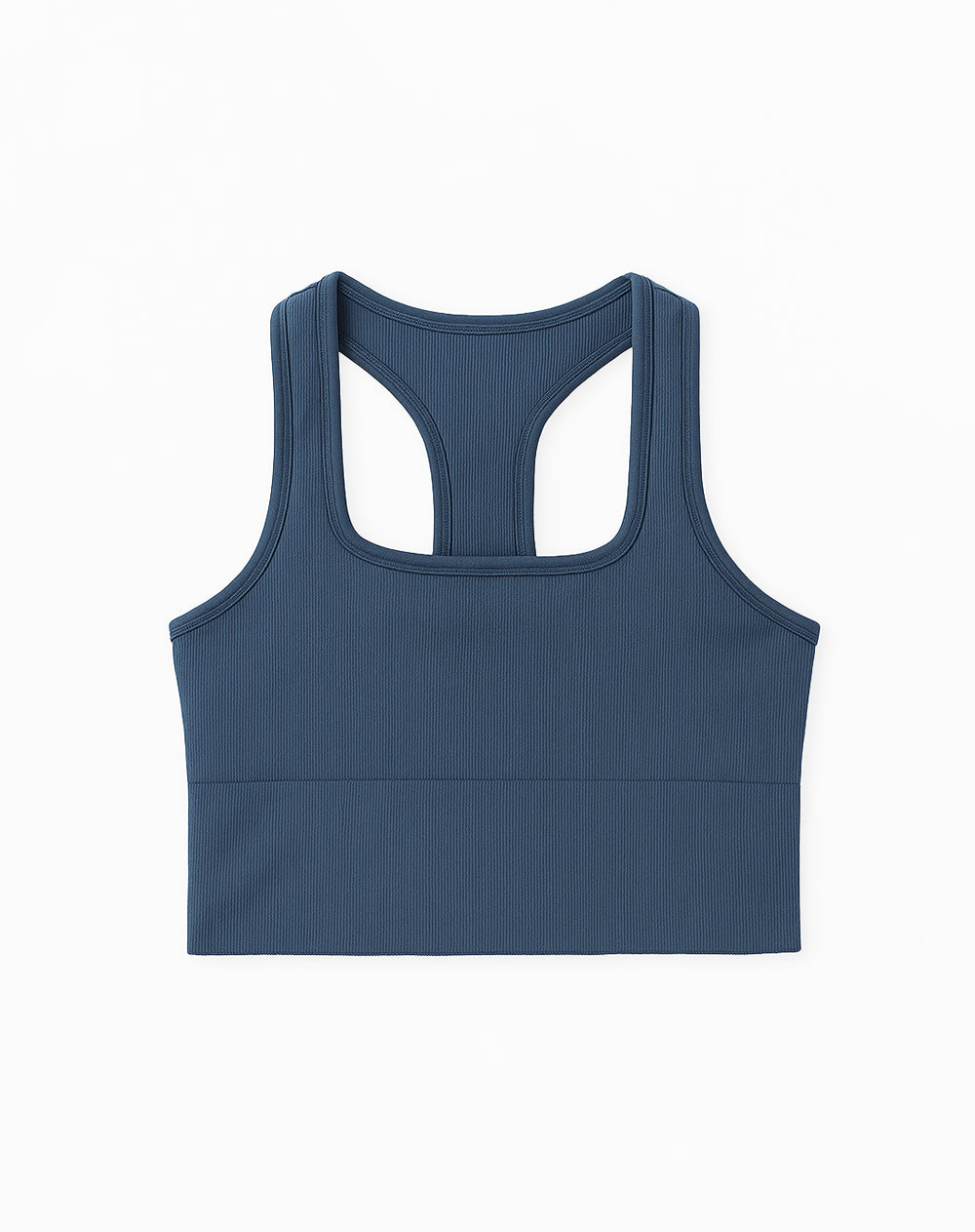 Crop top deportivo soporte alto seamless azul
