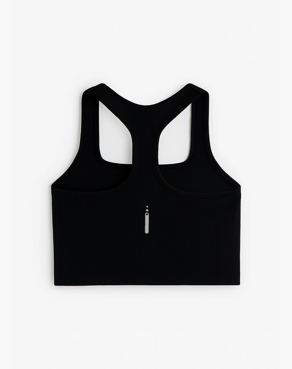 Crop top deportivo soporte alto seamless negro