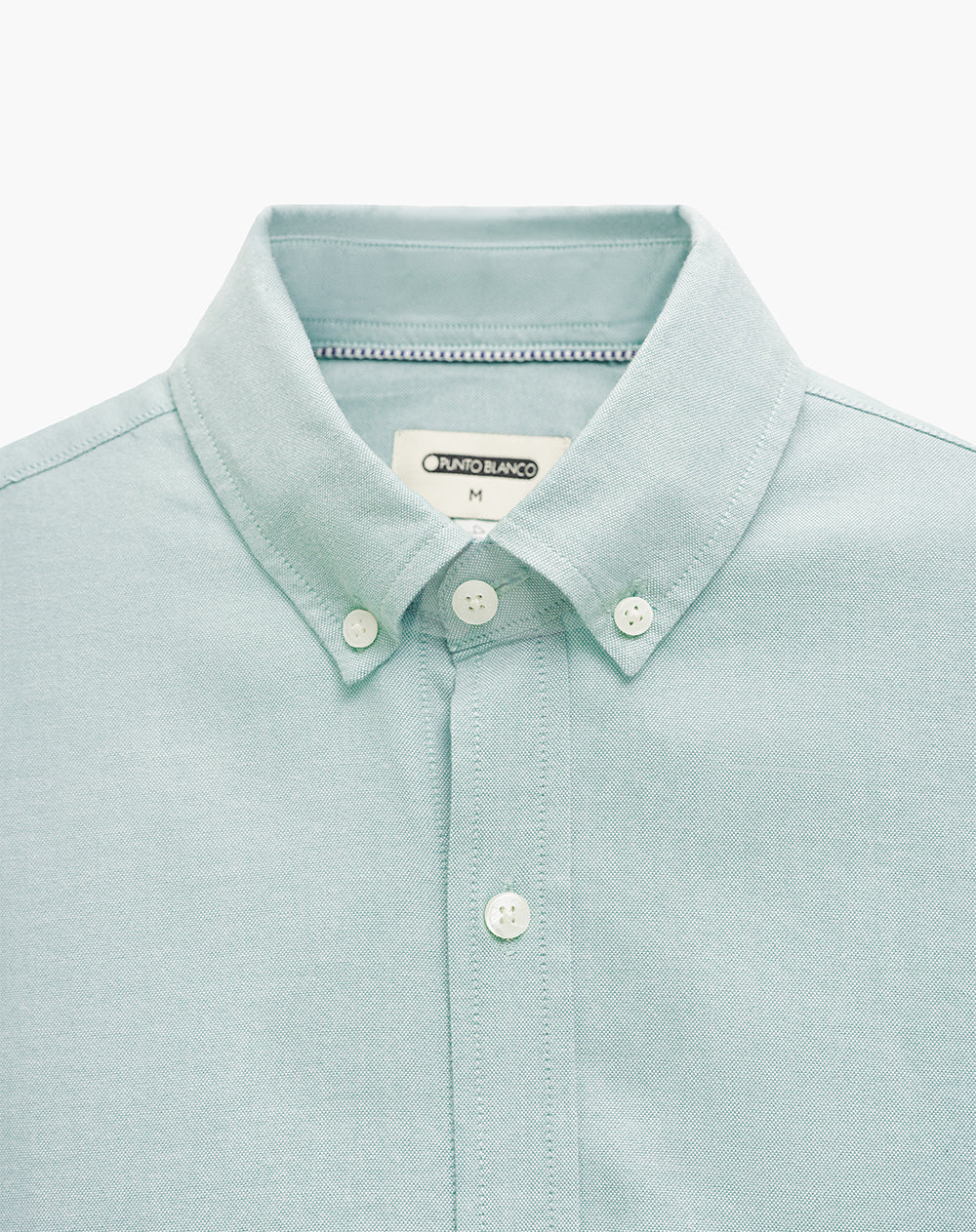 Camisa manga larga regular verde hombre