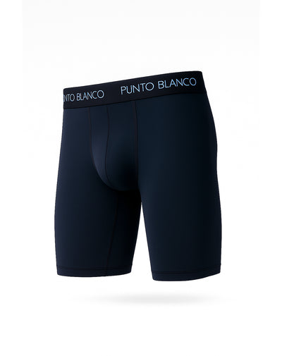 Bóxer deportivo largo microfibra azul
