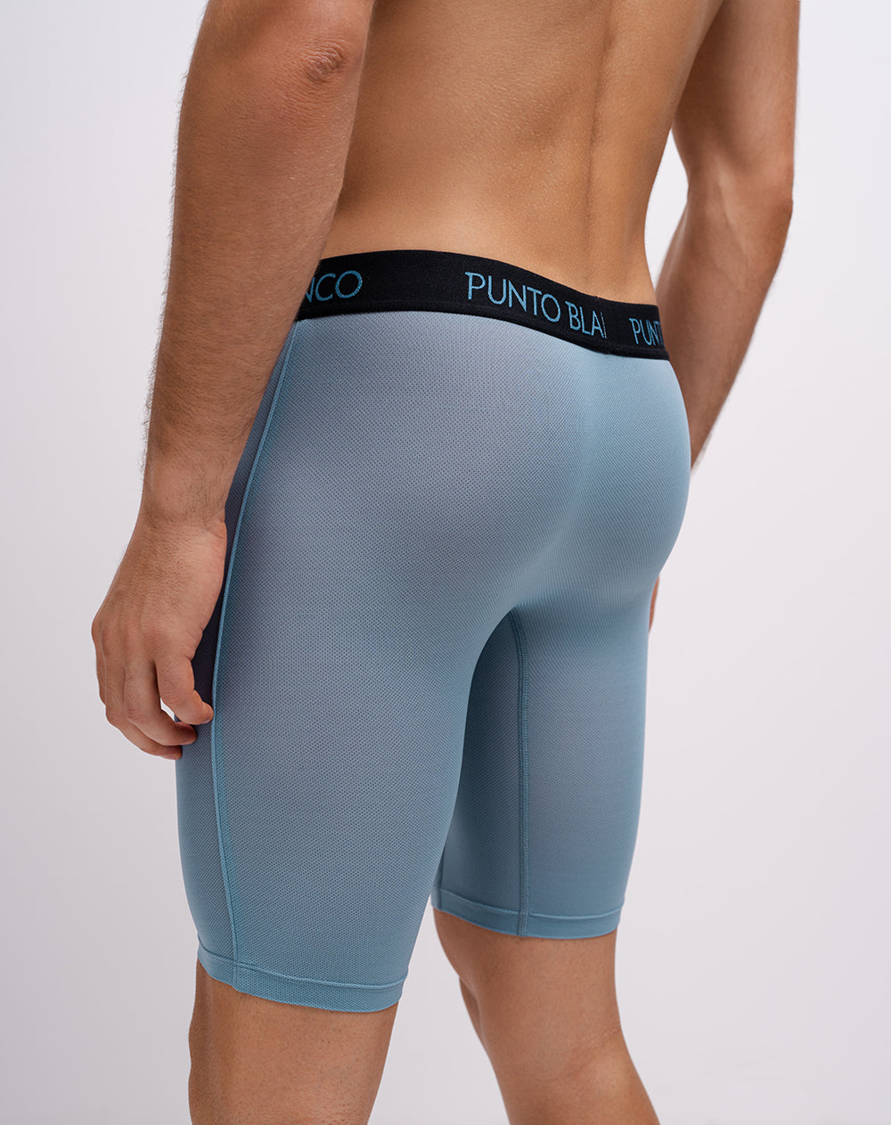 Bóxer deportivo largo microfibra azul