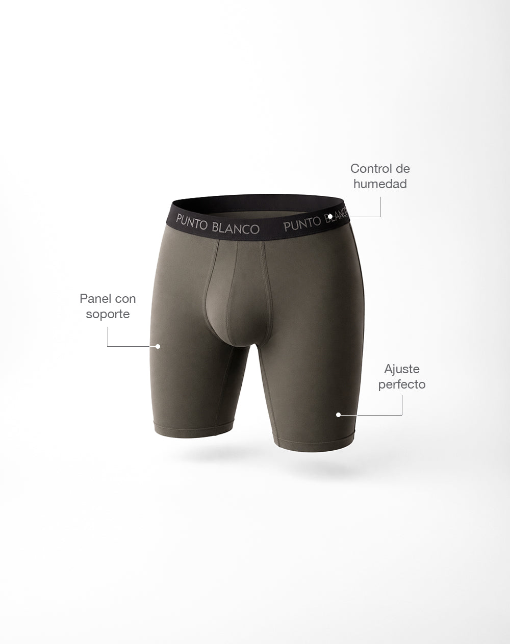 Bóxer deportivo largo microfibra verde