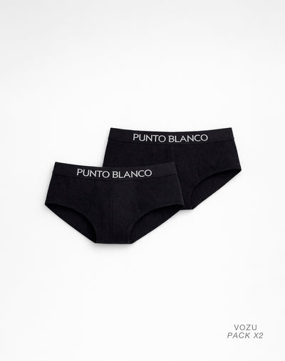 Bóxer brief algodón panel anatómico x2unds surtido