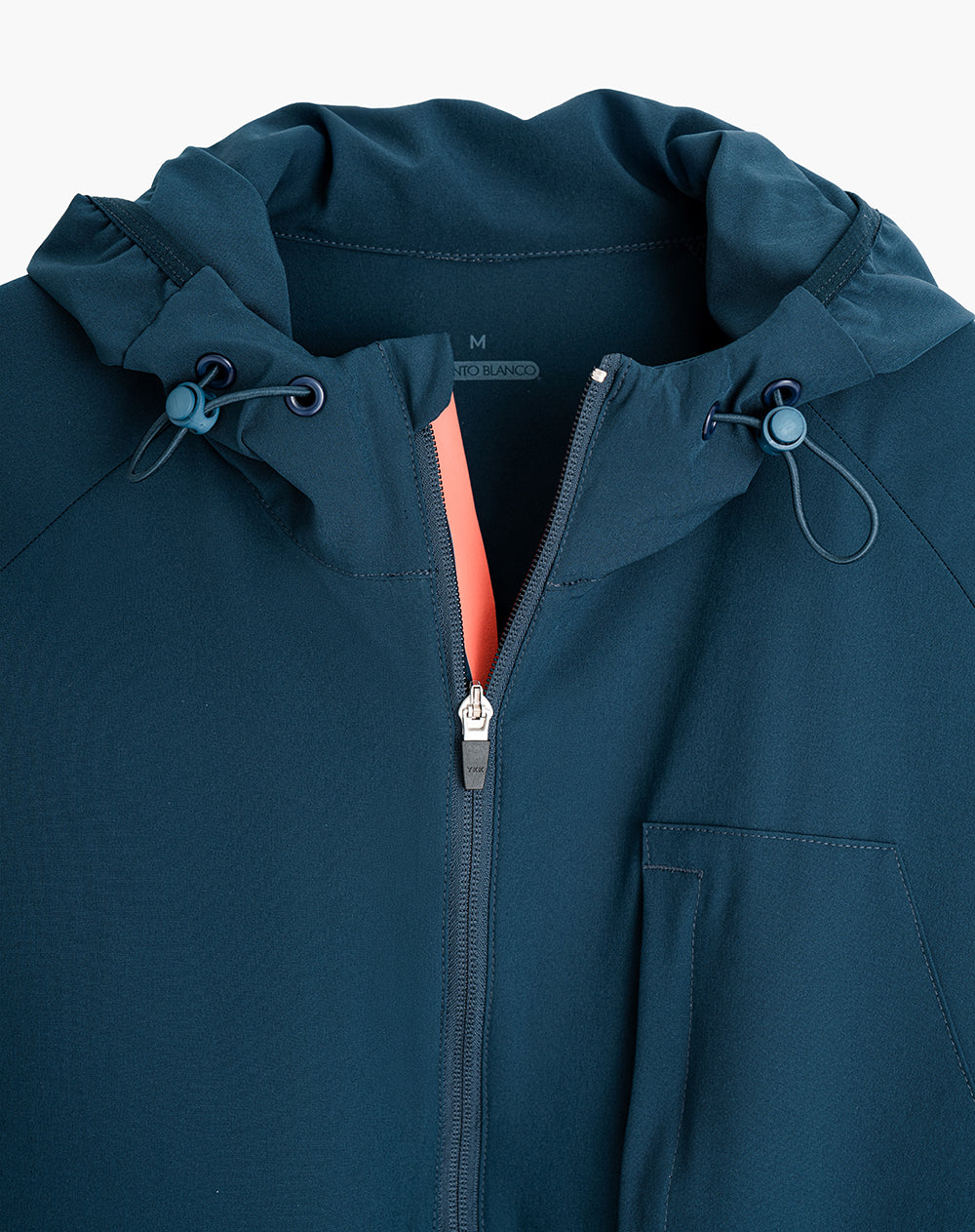 Chaqueta rompevientos capucha azul hombre