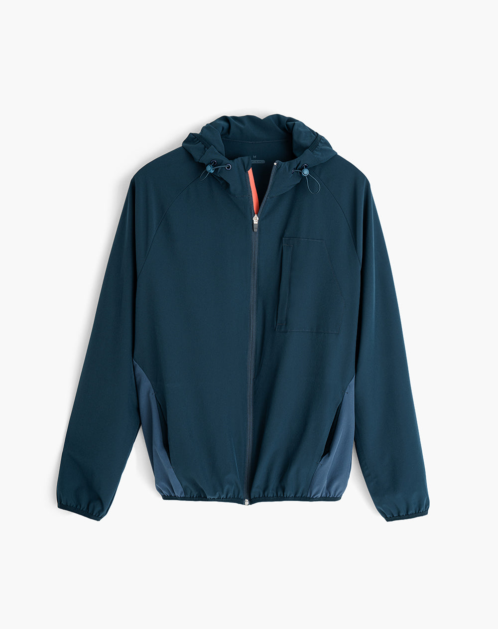 Chaqueta rompevientos capucha azul hombre