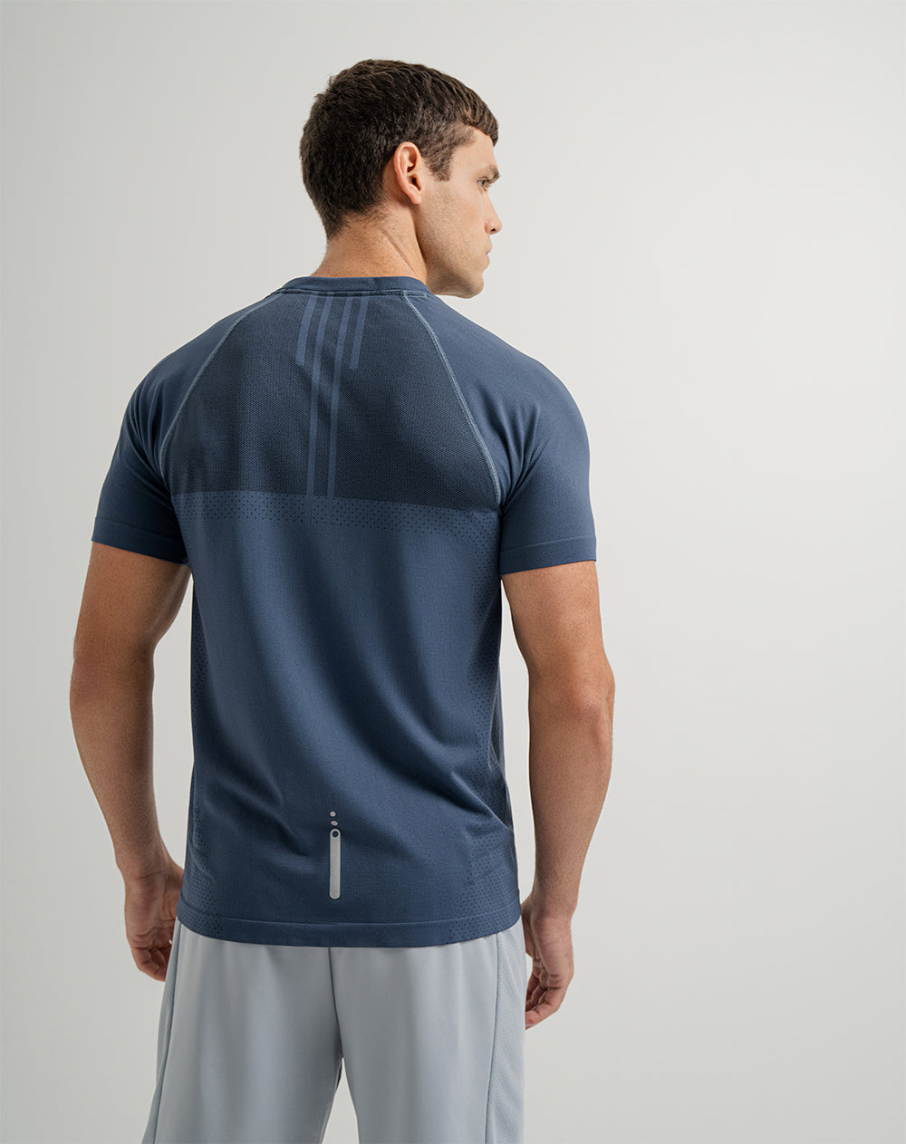 Camiseta deportiva  hombre antibacterial azul