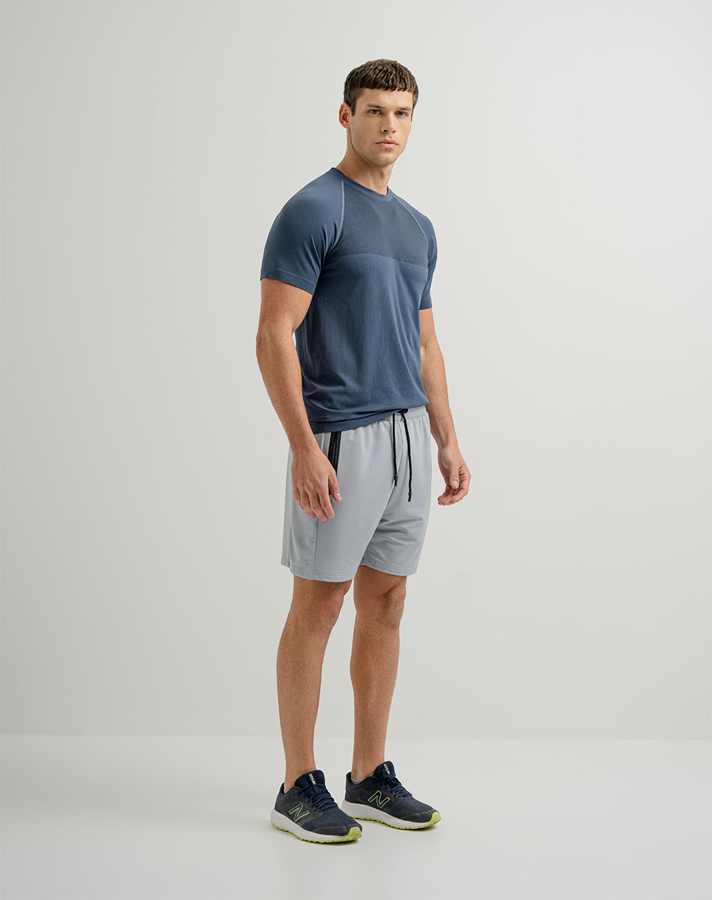 Camiseta deportiva  hombre antibacterial azul