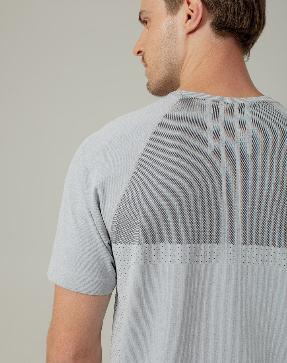 Camiseta deportiva  hombre control humedad gris