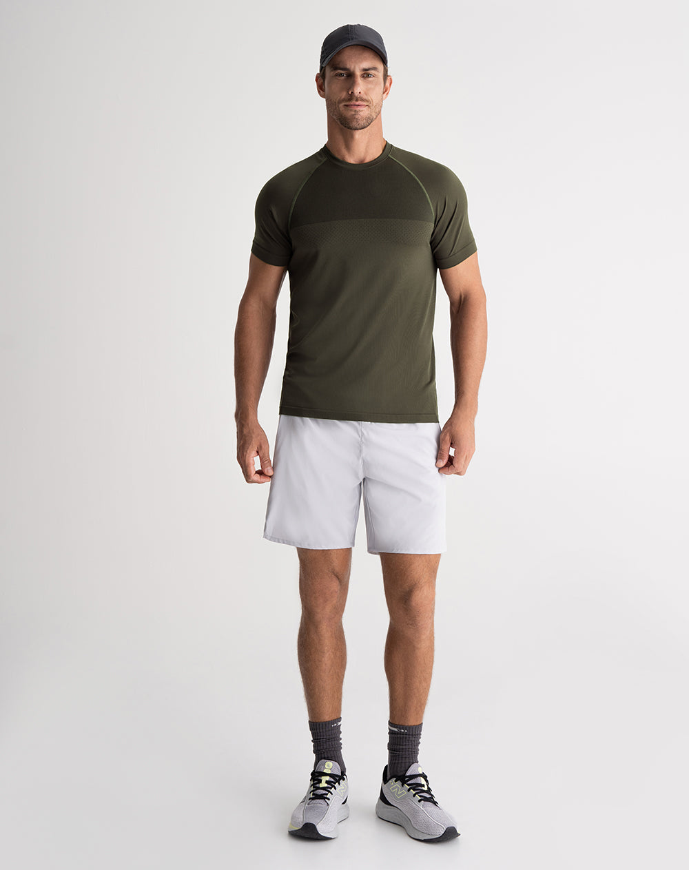Camiseta deportiva hombre antibacterial verde