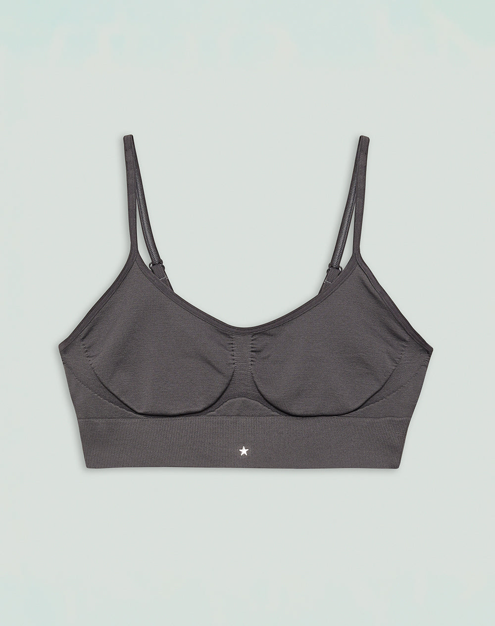 Top soporte medio sin costura y cargaderas graduables gris jaspe