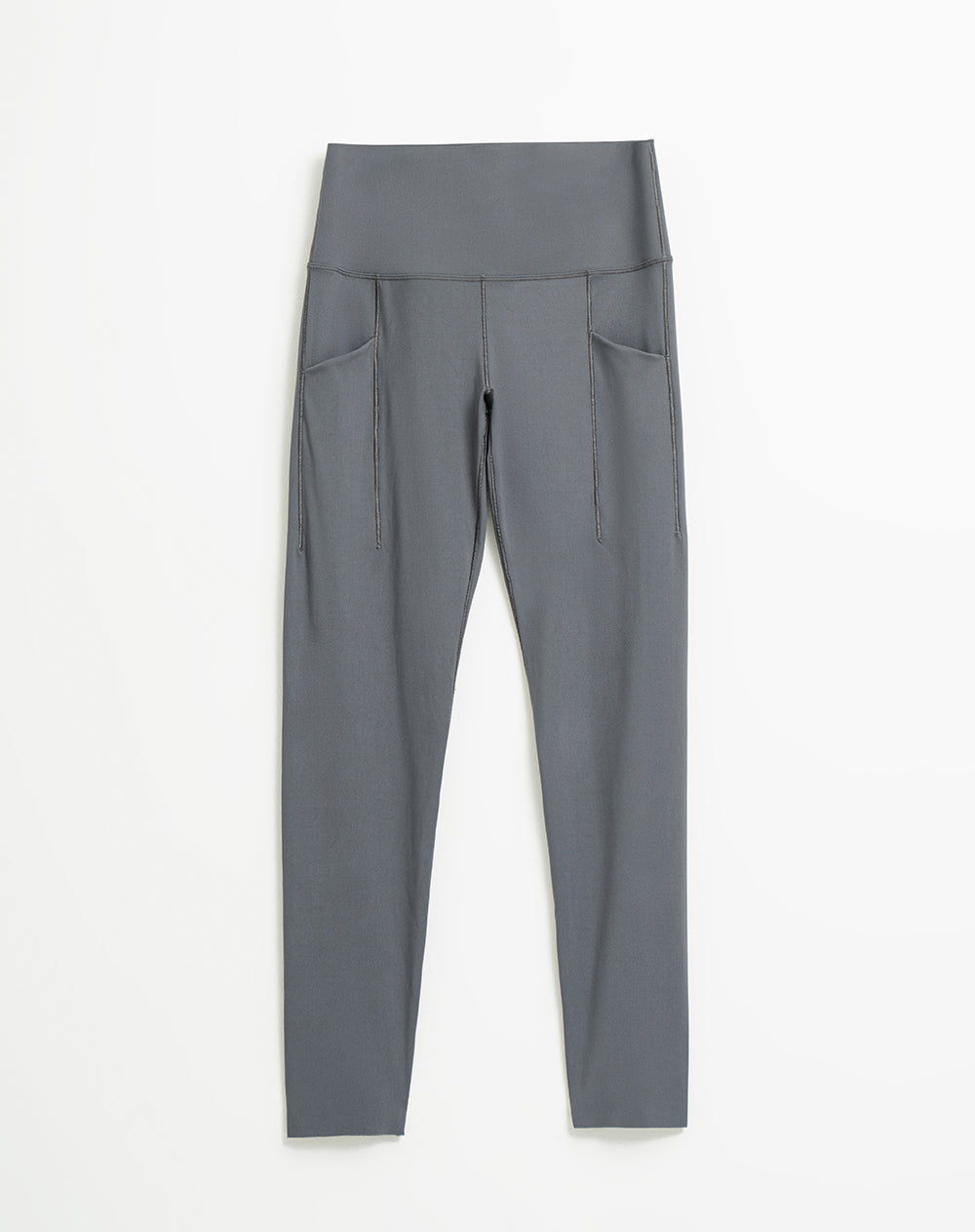 Legging deportivo bolsillos frontales gris para mujer
