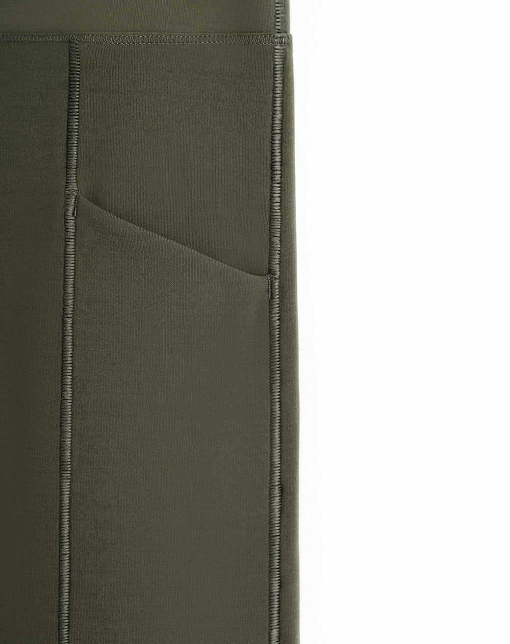 Legging deportivo control abdomen verde mujer