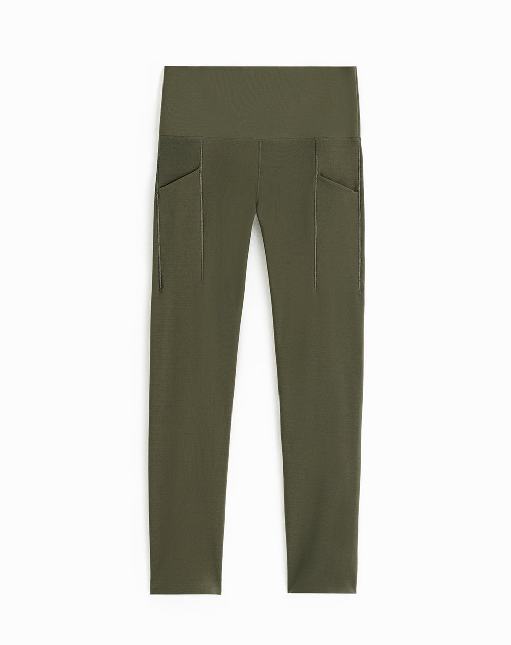 Legging deportivo control abdomen verde mujer